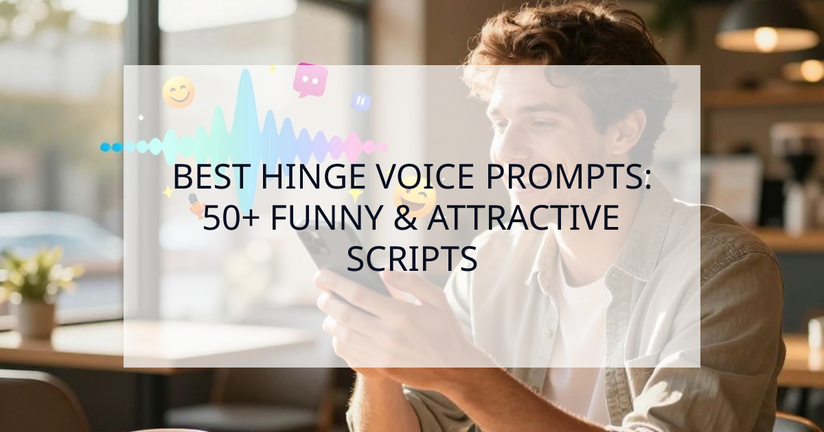 Cover Image for The Ultimate Guide to Hinge Voice Prompts: Funny, Witty & Attractive Examples for Men