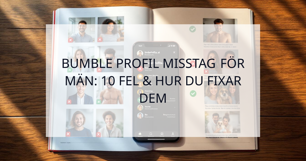 Cover Image for De 10 största Bumble profil misstagen män gör (och hur du fixar dem)