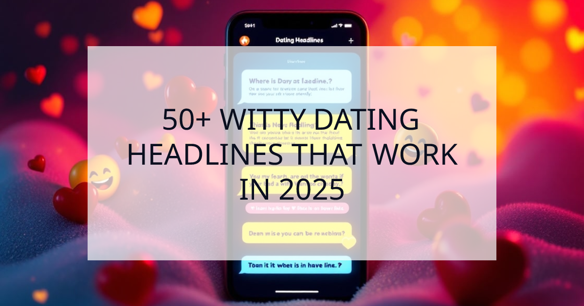 Cover Image for 50+ Witty Headlines For Dating Profiles That Get More Matches in 2025