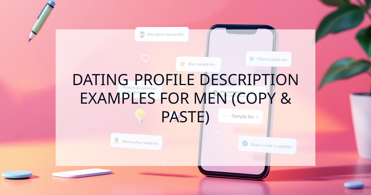 Cover Image for The Ultimate Guide to Writing Your Dating Profile Description (+15 Examples for Men)