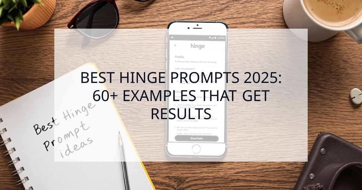 Cover Image for Best Hinge Prompts That Actually Work in 2025 (With 60+ Examples)