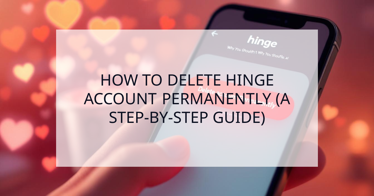 Cover Image for How to Permanently Delete Your Hinge Account (And Why You Shouldn't)