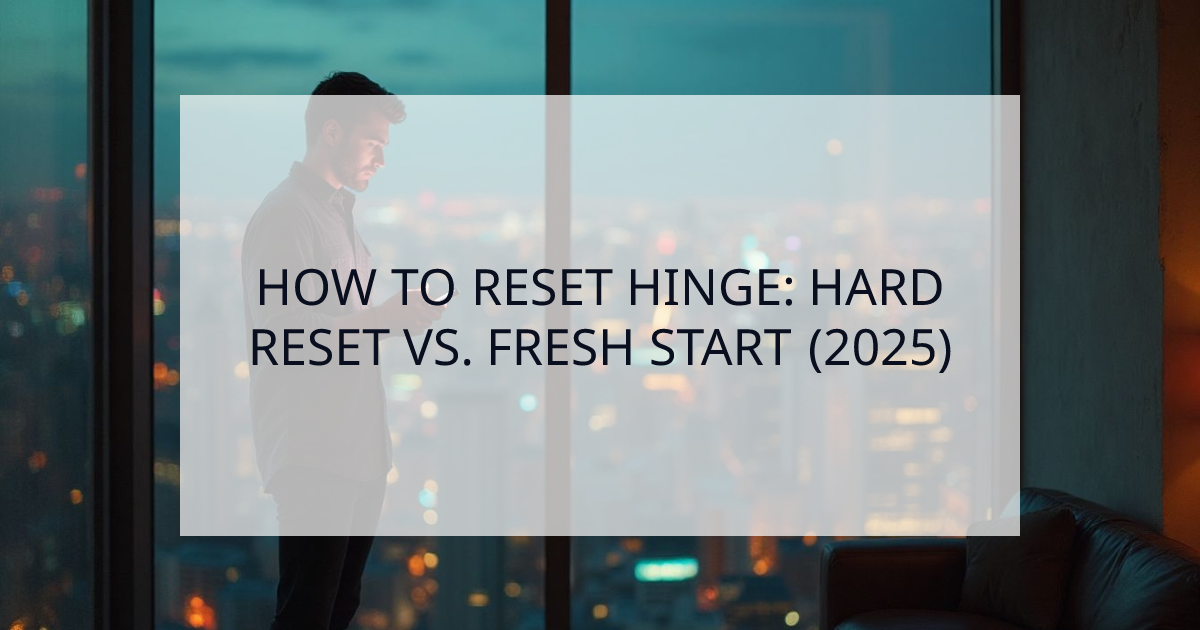 Cover Image for How to Reset Hinge in 2025: Hard Reset vs. Fresh Start
