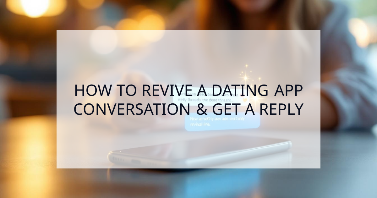 Cover Image for Conversation Died? How to Revive a Dating App Conversation & Get a Reply