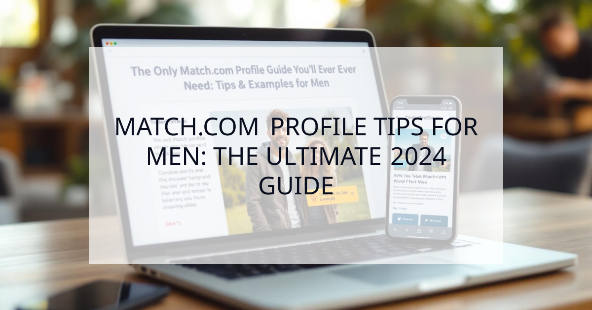 Cover Image for The Only Match.com Profile Guide You'll Ever Need: Tips & Examples for Men