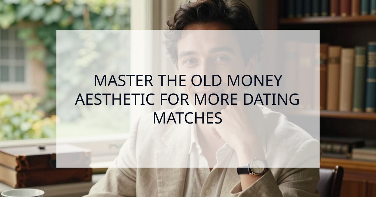 Cover Image for How to Master the "Old Money" Aesthetic for Your Dating Profile (Without Being Rich)