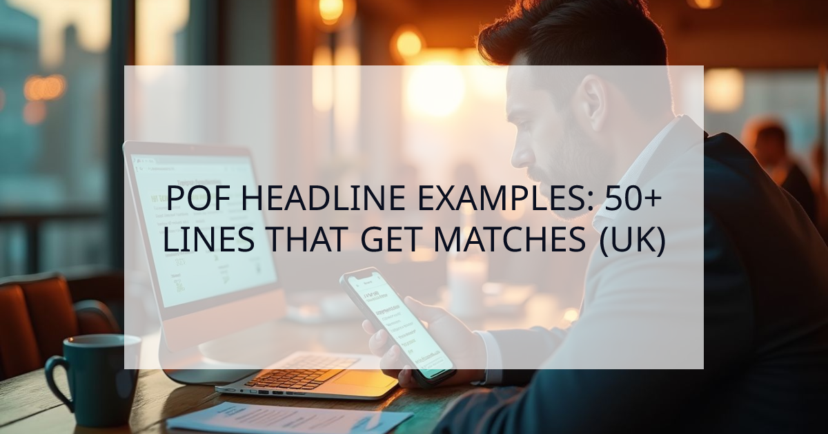 Cover Image for 50+ Best POF Headline Examples & Profile Tips for Men (2026 UK Guide)