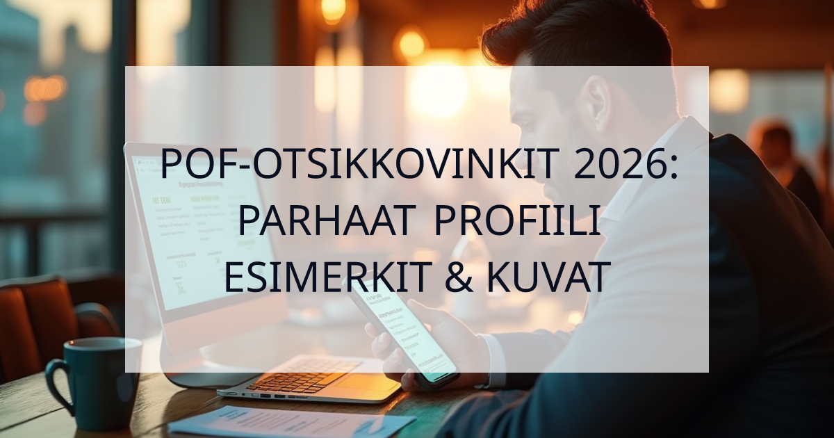 Cover Image for POF-otsikkovinkit ja esimerkit: Näin luot toimivan Plenty of Fish -profiilin (2026)