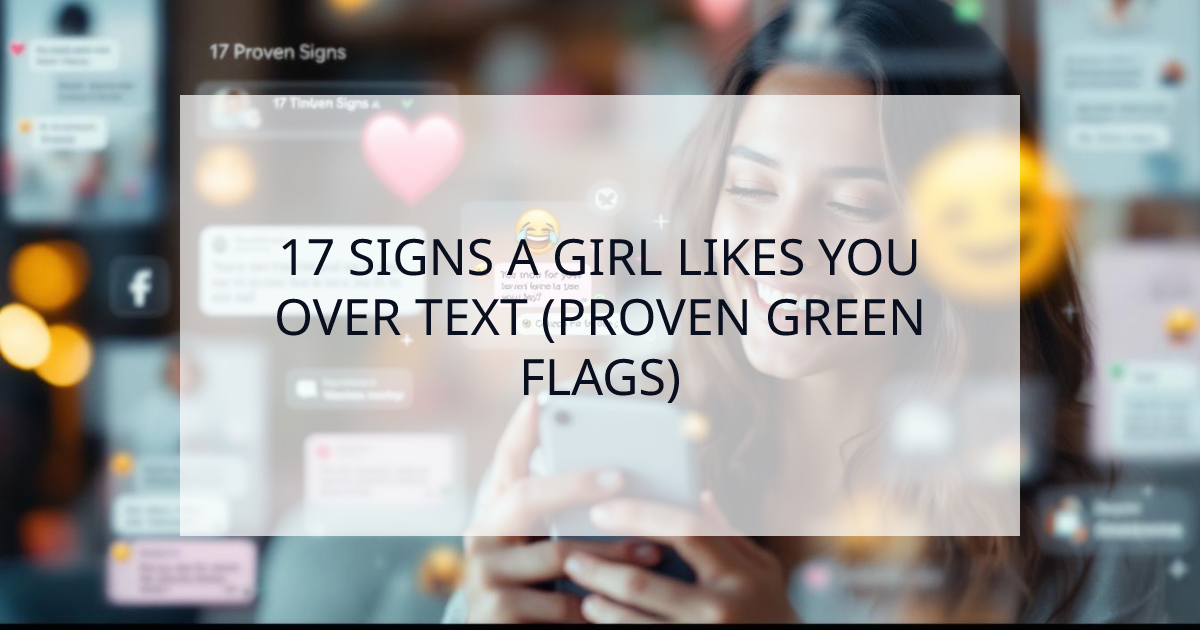 Cover Image for 17 Proven Signs a Girl Likes You Over Text (Stop Guessing & See the Green Flags)
